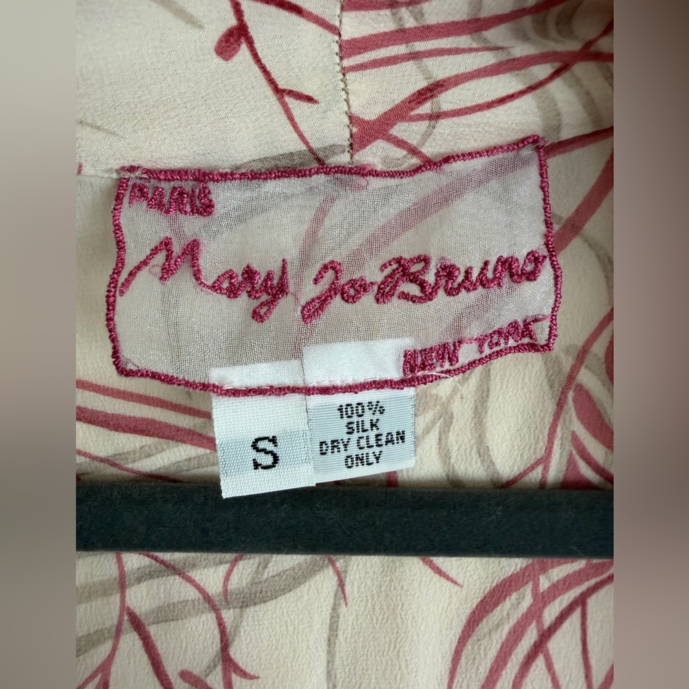 Mary Jo Bruno 100% Silk Robe Small - Picture 3 of 8